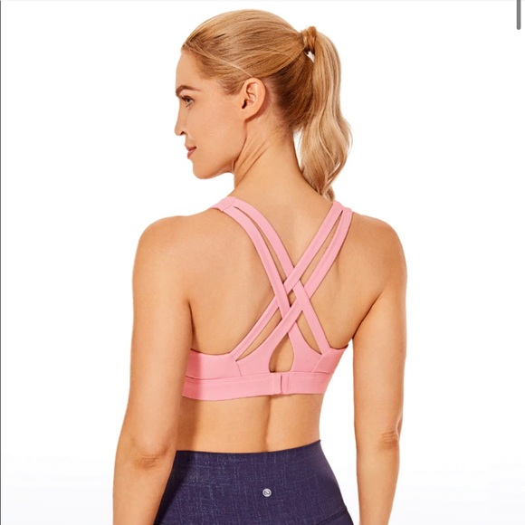 Workout Sport Bra Hook-and-Eye Closure PINK XL NWT - Picture 2 of 3